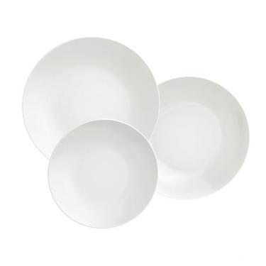 Imagem de Jogo de Pratos Tramontina Leonora em Porcelana 12 Peças, Branco, 12