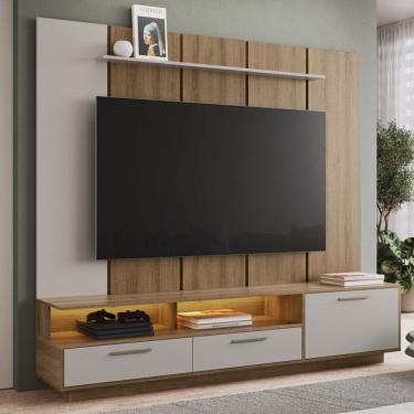 Imagem de Estante para TV para TV Até 75 Polegadas Ravenna 1 Porta 2 Gavetas com Led Arenas - Art In Móveis