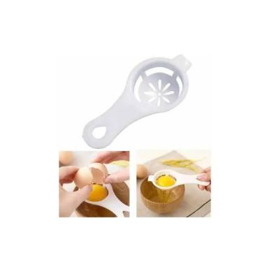 Imagem de Suporte de silicone para cozinha com separador de gema de ovo e clara 