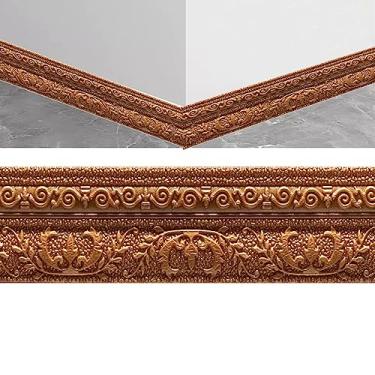 Imagem de Borda de papel de parede, acabamento de parede, linha de acabamento de parede impermeável 3D contorno borda autoadesivo decalque de parede removível parede quarto azulejos adesivo para cozinha