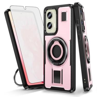 Imagem de Asuwish Capa de celular para Motorola Moto G Stylus 5G 2024 com protetor de tela de vidro temperado e suporte de anel à prova de choque com suporte protetor de celular de camada dupla para celular G5