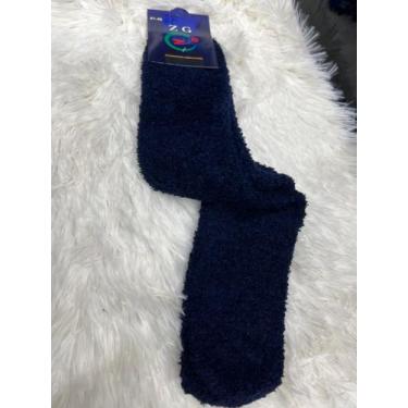 Imagem de Meia Felpuda Longa Cano Alto Inverno Frio extremo Neve tamanho único u