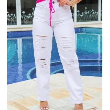 Imagem de Calça rasgada - Armando Modas, Branco, 44