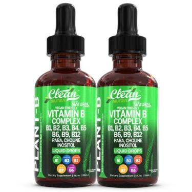 Imagem de Gotas líquidas do complexo de vitamina B Clean Nutraceuticals 120 ml