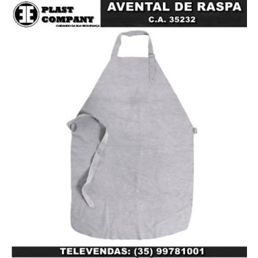 Imagem de Avental de raspa - Plastcor, Cinza, 1,00 X 0,60