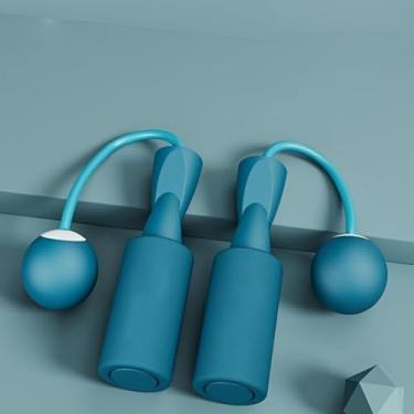 Imagem de Corda de pular sem fio ponderada para fitness - Corda de pular silenciosa para exercícios em casa, adultos e iniciantes