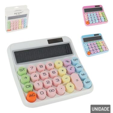 Imagem de Calculadora de Mesa 12 Dígitos Solar Colors - Tudo em Caixa