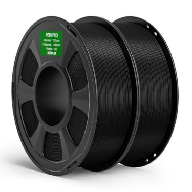Imagem de DEEPLEE Filamento PETG PRO 1,75 mm, preto, 2 kg, filamentos de impressora 3D PETG de 1,75 mm, maior resistência e resistência ao clima, adequado para a maioria das impressoras 3D FDM