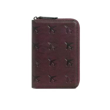 Imagem de Porta-passaporte para viagem, carteira feminina com bloqueio de RFID, cartões de crédito, organizador de bilhetes de voo, porta-cartões, Vinho, Viagens