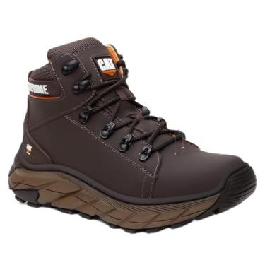 Imagem de Botina Masculina Bota Coturno de Seurança E.P.I com C.A Palmilha em Gel Confortável Original (Marrom Com Laranja Couro, BR, Adulto, Numérico, 36)