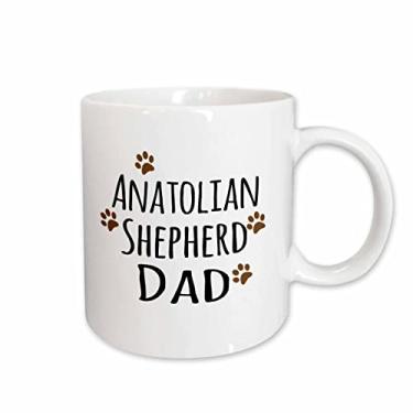 Imagem de 3dRose Caneca de Pastor Anatólio Dog Dad By Breed, 443 ml, cerâmica