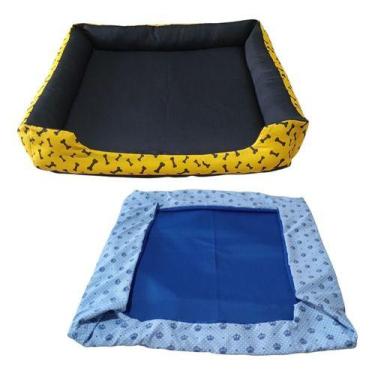 Imagem de Cama Para Cachorro Grande Cama Gg Cama 95x95cm + Capa Extra - Gv Enxov