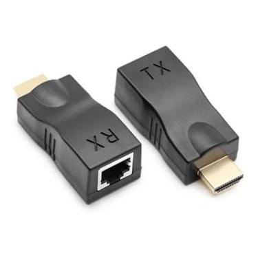 Imagem de Extensor Adaptador Hdmi Ultra Hd Cabo Rj45 Pc Monitor Tv Led - Lotus