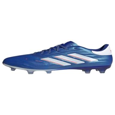 Imagem de adidas Tênis unissex para adultos Copa Pure Ii.2 Firm Ground, Azul lúcido/branco/vermelho solar, 38 BR