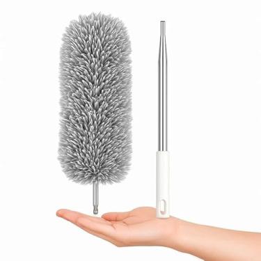 Imagem de Espanador Telescópico Extensível 2,80m com Microfibra Flexível – Cabo Inox Antiderrapante – Limpeza de Teto, Ventilador, Persianas e Móveis Altos