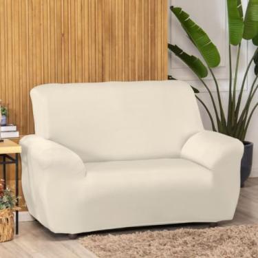 Imagem de 1 Unidade De Capa de Sofá Coladinha Com Costura Reforçada Para 1, 2 ou 3 Lugares De Malha Gel Grossa (Palha,1 Lugar)