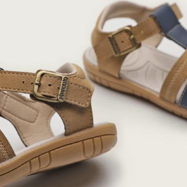 Imagem de Sandália Menino Pimpolho Marrom Claro/Azul 0034456C