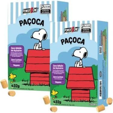 Imagem de 2 Paçoca Rolha Snoopy Zero Açúcar Power 1 One Caixa Com 24 Unidades 18