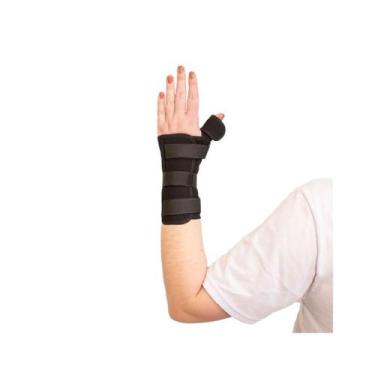 Imagem de Tala p/punho e polegar esquerdo bc0655 mercur m preto, M, PRETO