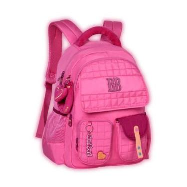 Imagem de Kit Rebecca Bonbon Mochila Matelassê e Estojo Box Escolar Cor:Rosa, Ro
