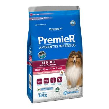 Imagem de Ração Seca Premier Ambientes Internos Senior Frango E Salmão Para Cães