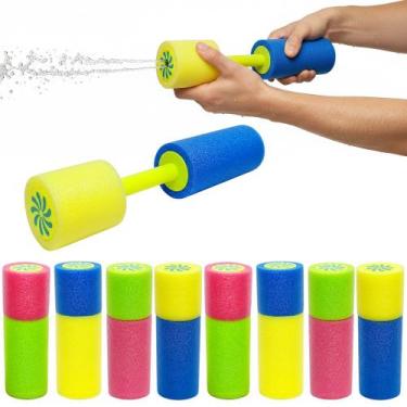 Imagem de 10 Pistolas de Água Isopor Praia Piscina Super Jato Atacado - Goal Kid