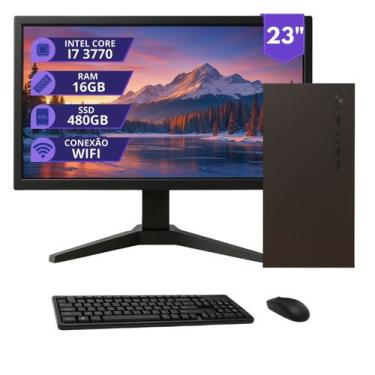 Imagem de Computador Completo Intel I5 12400F 16gb 240gb Monitor 19 - Mrp Inform