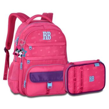 Imagem de Kit Mochila Resistente com Estojo Box Grande Rebecca Bonbon, Rosa