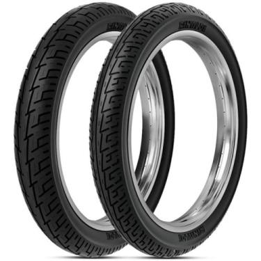 Imagem de Par Pneu Moto Rinaldi 90/90-18 57p 2.75-18 48p Bs32