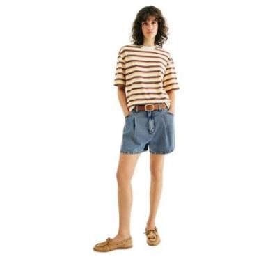 Imagem de Shorts Hering Feminino Evasê Em Jeans-Feminino