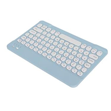 Imagem de Teclado para tablet, teclado de computador fácil operação sem fio função de bloqueio de tela para tablet para laptop (azul)