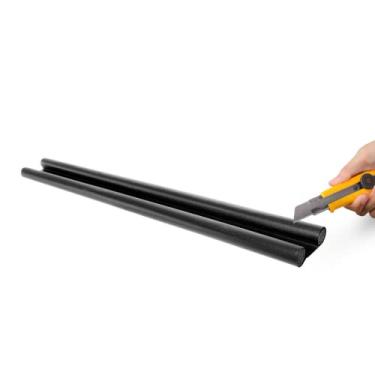 Imagem de Kit Com 5 Protetores de Porta Ajustável e Impermeável Veda Porta 80cm (Preto)