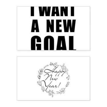 Imagem de Cartão de felicitações I Want A New Goal New Year Festival Bless Message Present