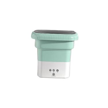 Imagem de Máqui de lavar dobrável conveniente reutilizável economia de espaço durável fácil de transportar portátil mini para apartamento acampamento escola, VERDE