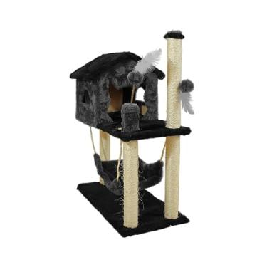 Imagem de Arranhador Playground Casa Gato Brinquedo Sisal Cinza