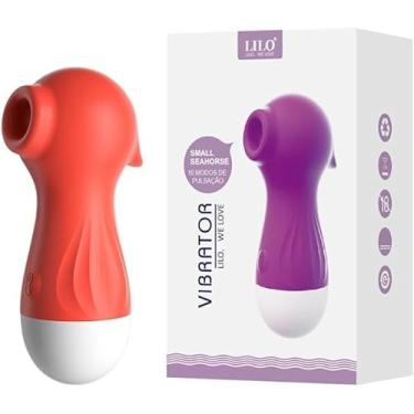 Imagem de Sugador de Clitóris Pocotó Lilo Rosa 10 Modos de Pulsação Em Silicone Recarregável Pequeno e Portátil (VERMELHO)