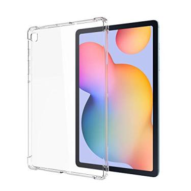 Imagem de Capa transparente Asgens para Samsung Galaxy Tab S6 Lite 10.4" 2020 (SM-P610/P615), Capa protetora de absorção de choque de silicone TPU leve e fina para Samsung Galaxy S6 Lite 10.4" 2020