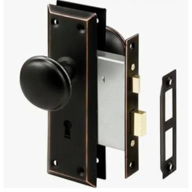 Imagem de SUMBIN Fechadura de encaixe para fechadura de porta antiga substituindo a maioria da marca na cor preta