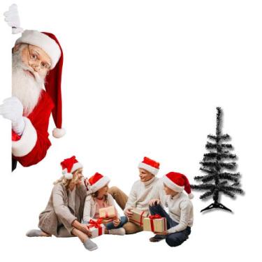 Imagem de Árvore Pinheiro De Natal Nevada 60cm 39 galhos Barata Econômica Enfeit