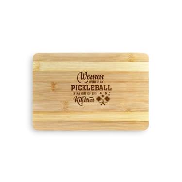 Imagem de Tábua de cortar pickleball, presente de pickleball, presente para pickleball, tábua de corte de bambu, ideia de presente de inauguração de casa, aniversário, ideia de presente de Natal (grande (45 x