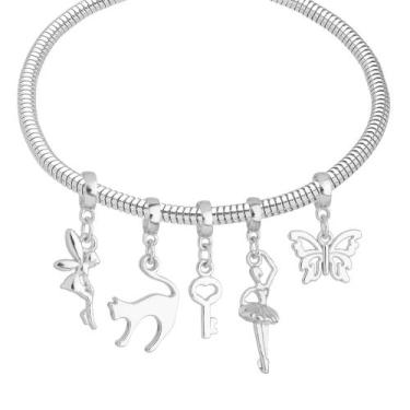Imagem de Pulseira Fada Berloque Banhado a Prata 925 - Work Semijoias