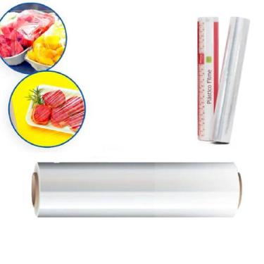 Imagem de 2 Rolos Bobina Papel Filme Pvc Transparente 30cm x 40 metros - Riodeou
