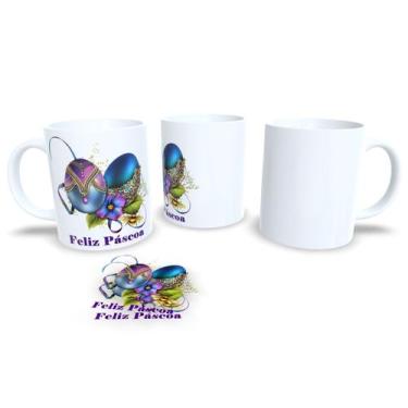 Imagem de Canecas de Porcelana Branca Personalizadas Coleção Pascoa 5 - Estampa 