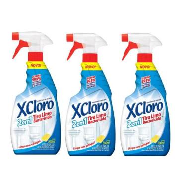 Imagem de Kit 3 Un Tira Limo 2 em 1 Xcloro 500 ml Limpador Multiuso - Nobel do B