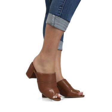Imagem de Tamanco Feminino Salto 6cm Grosso Sandália Botinha Colors Moda Atempor