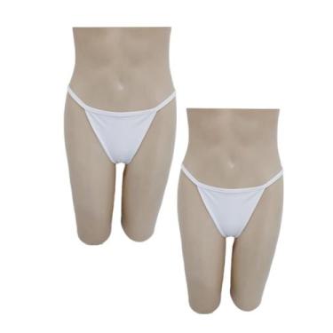 Imagem de Kit com 2 Calcinha Fio Dental Avulsa Marquinha Biquíni fio dental bron