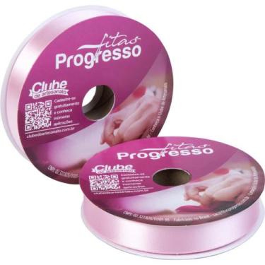 Imagem de Fita de Cetim 22MM X 50M Rosa Bebê 310 - Fitas Progresso