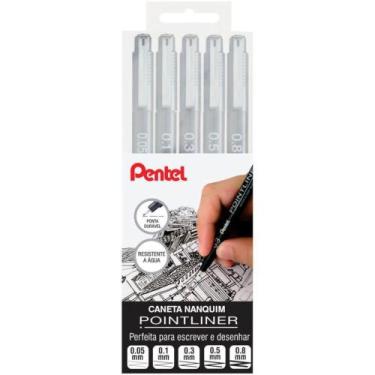 Imagem de Caneta Nanquim Técnica com 5 Pontas - Pentel