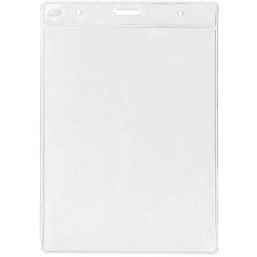 Imagem de Crachá sem Presilha Transparente 120MM X 155MM - Pacote com 50 Unidade