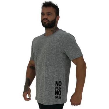Imagem de Camiseta Tradicional Masculina MXD Conceito Estampa Lateral No Pain No
